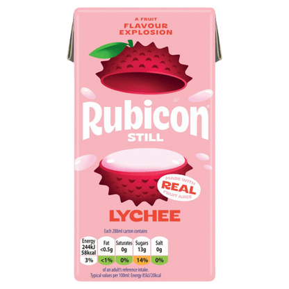 RUBICON Lycheesaft still Tetrapak 288ML – exotisches Lychee-Fruchtsaftgetränk