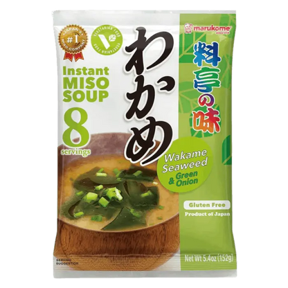 MARUKOME Miso Suppe Wakame Jungzwiebel 40G Japanische Instant Miso Suppe