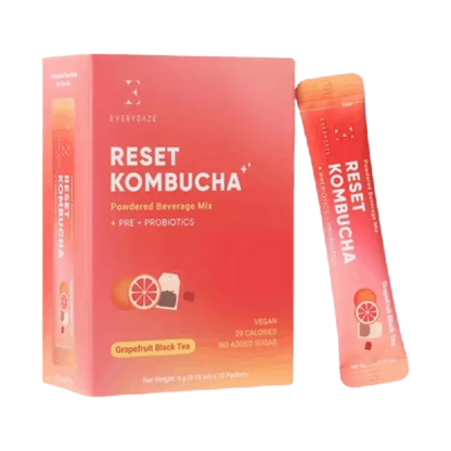 EVERDAZE Reset Kombucha Grapefruit BlackTea 10x5g Kombucha Getränkepulver