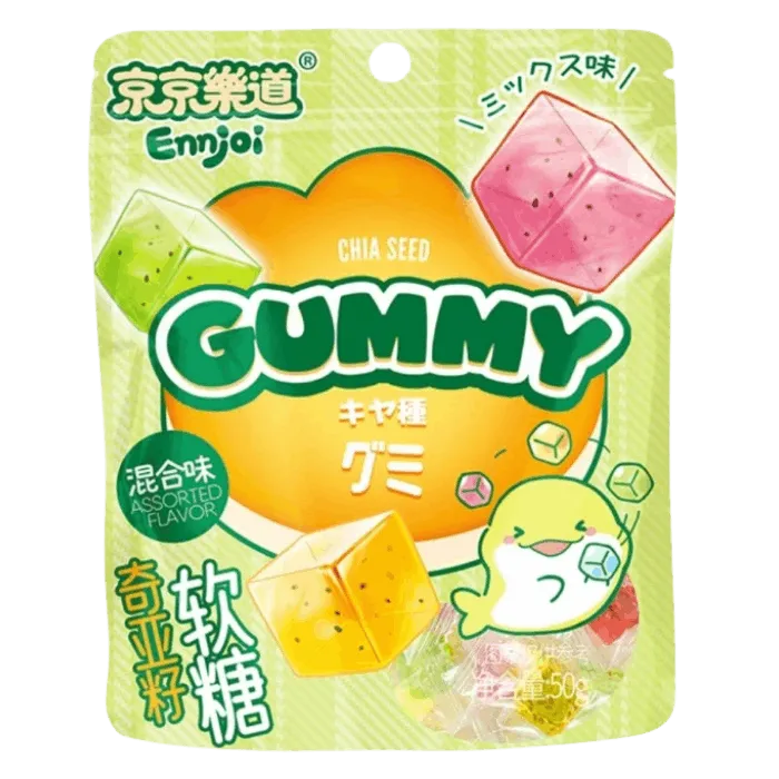 ENNJOI Assorted Fruit Chia Würfel Gummi 50g