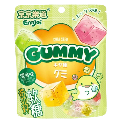 ENNJOI Assorted Fruit Chia Würfel Gummi 50g