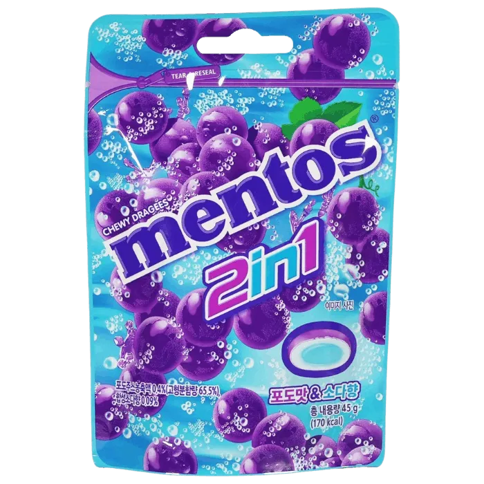 MENTOS 2in1 Grape Soda 45g