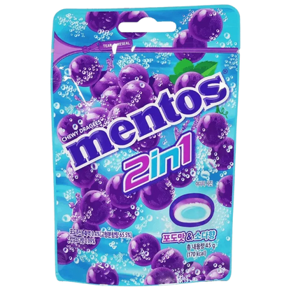 MENTOS 2in1 Grape Soda 45g