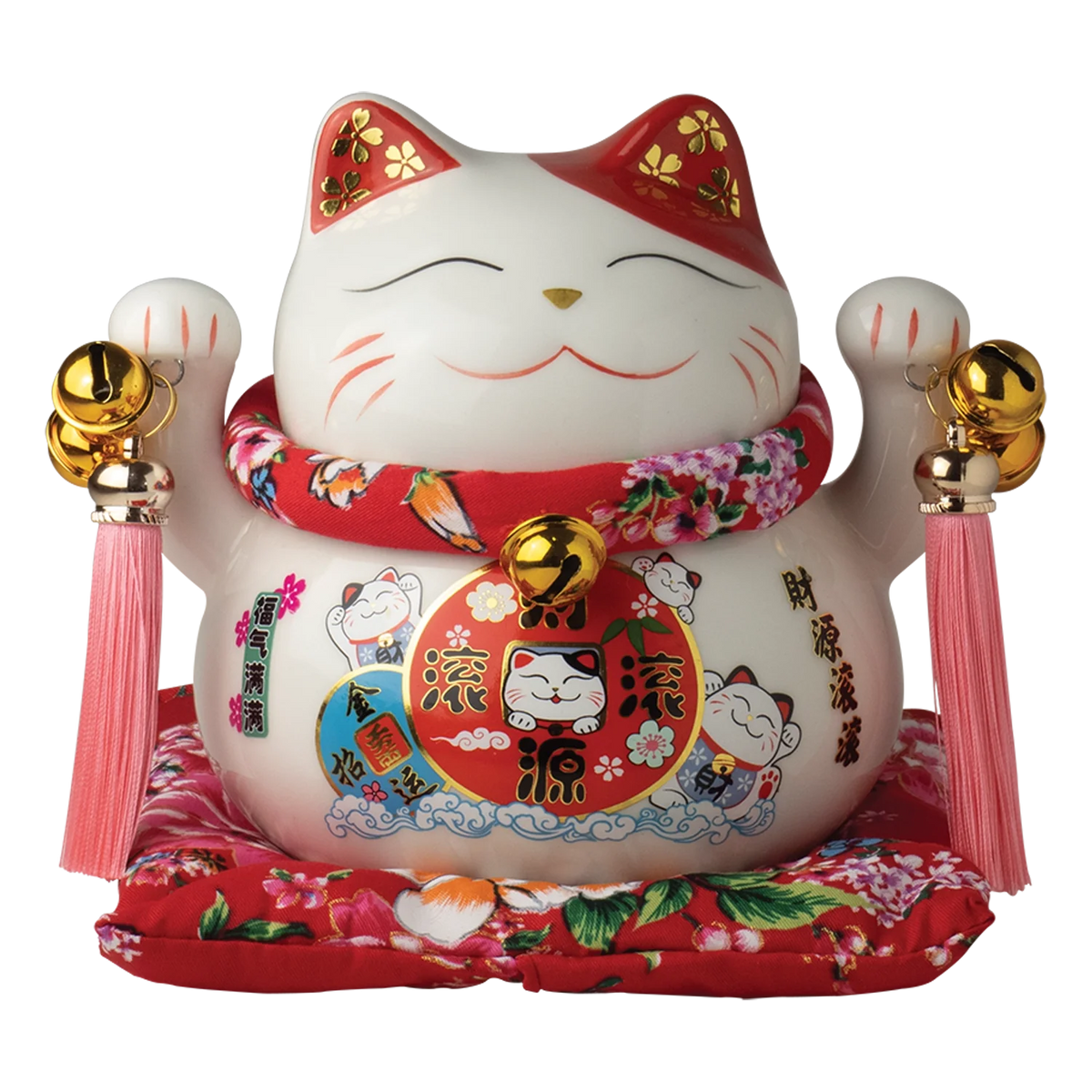 Jade Temple Porzellan Spardo. Maneki Neko WEISS