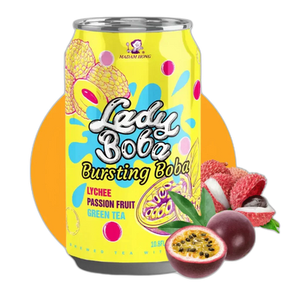 LADY BOBA Bubble Tea Lychee Passionfruit 320ML