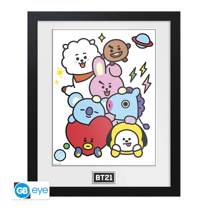 BT21 Framed Print Characters Stack