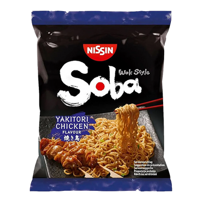 NISSIN Noodle Bag Soba Yakitori Chicken 110G