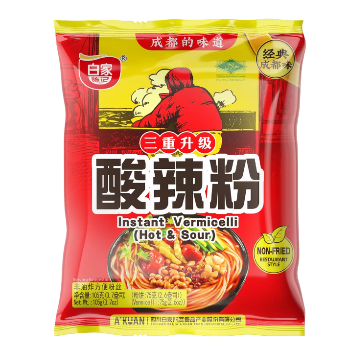 AKUAN Instant Vermicelli Hot&Sour 105G Baijia