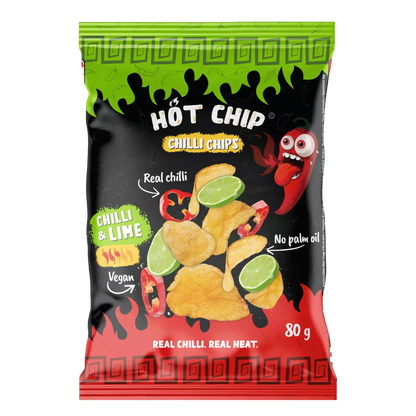 HOT CHIP Kartoffelchips Chilli & Limette 80G