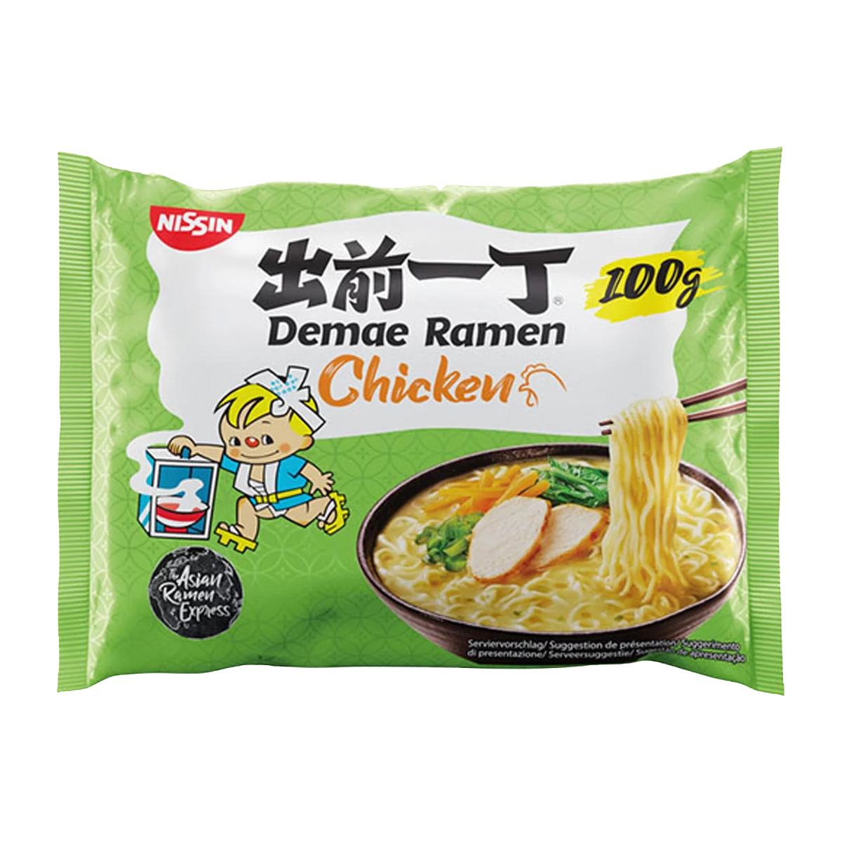 NISSIN Demae Ramen Chicken (grün) 100G
