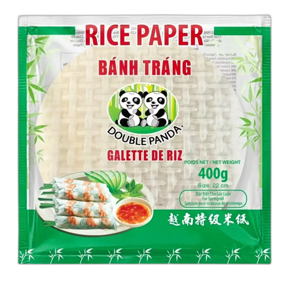 DOUBLE PANDA Rice Paper 22cm 400G