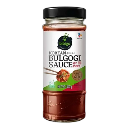 BIBIGO Bulgogi Sauce Hot & Spicy – Koreanische scharfe Marinade 500g