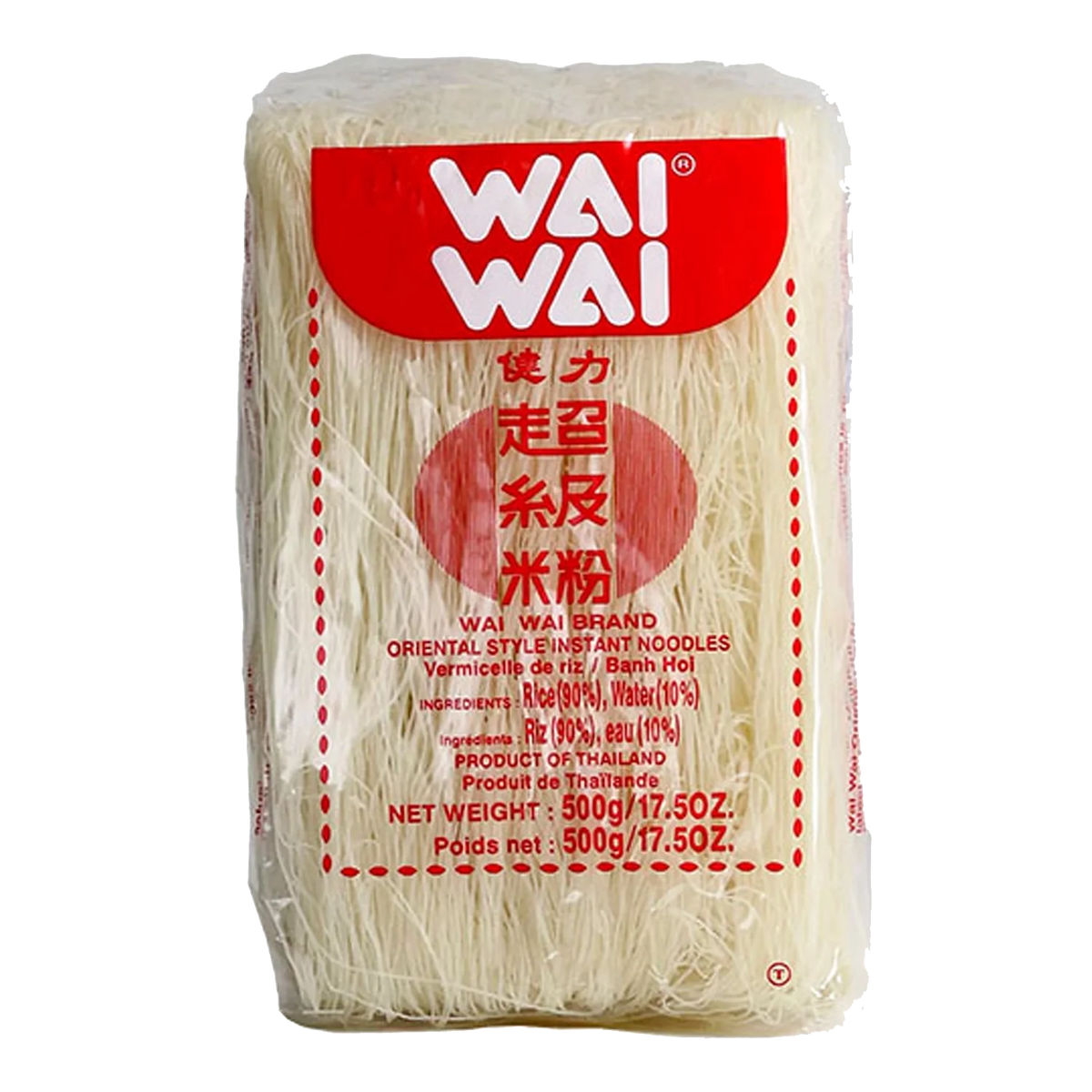 WAI WAI Reisnudeln Pk (Clear Pack) 500G