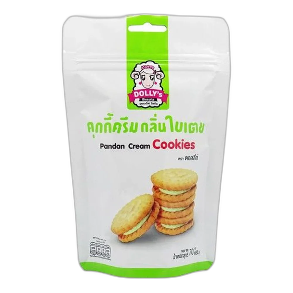 DOLLYS Pandan Cream Cookies 70G