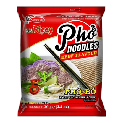 ACECOOK OH! Ricey Pho Noodles Beef 70G