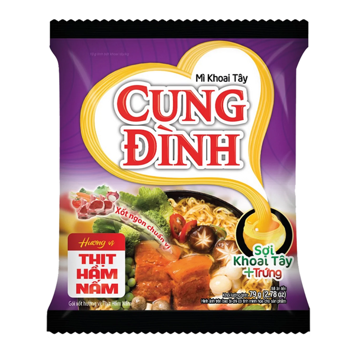 CUNG DINH Instant Nudeln Pork & Mushroom 79G