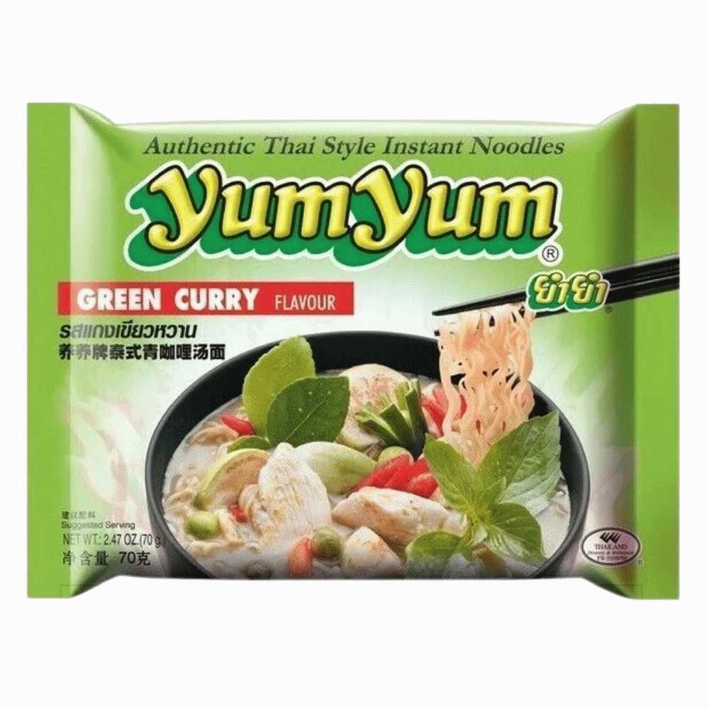 YUM YUM Instant Nudeln Green Curry Pk 70g