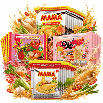 MAMA Instant Noodle Bestseller Set 40 Packungen Vorratsbox